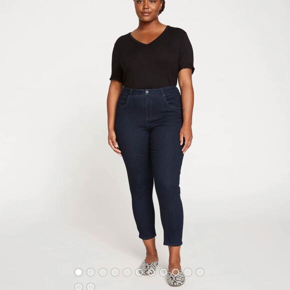 UNIVERSAL STANDARD Seine High Rise Skinny Jeans in Dark Indigo 3222 - Picture 1 of 11